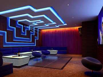 KTV lighting design in different position of the lighting design is introduced